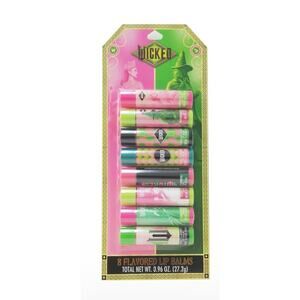 Wicked Movie Flavored Lip balms Set assorted flavors 8 Pack Elphaba Galinda New